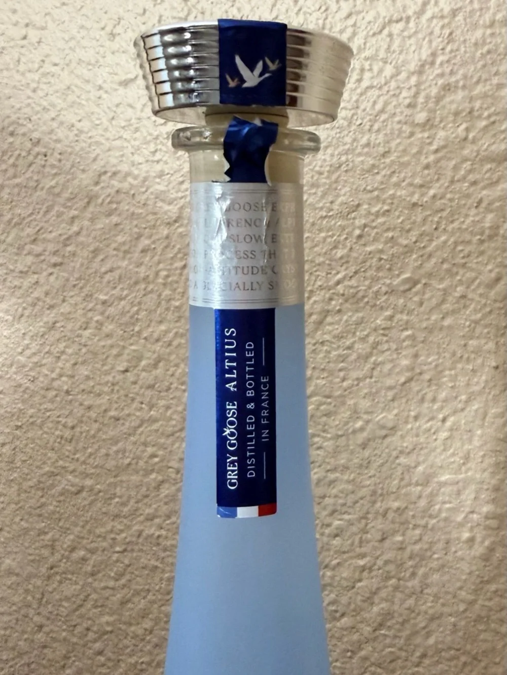 Empty Altius Greygoose Bottle- Clear Crystal Extravagant Bottle